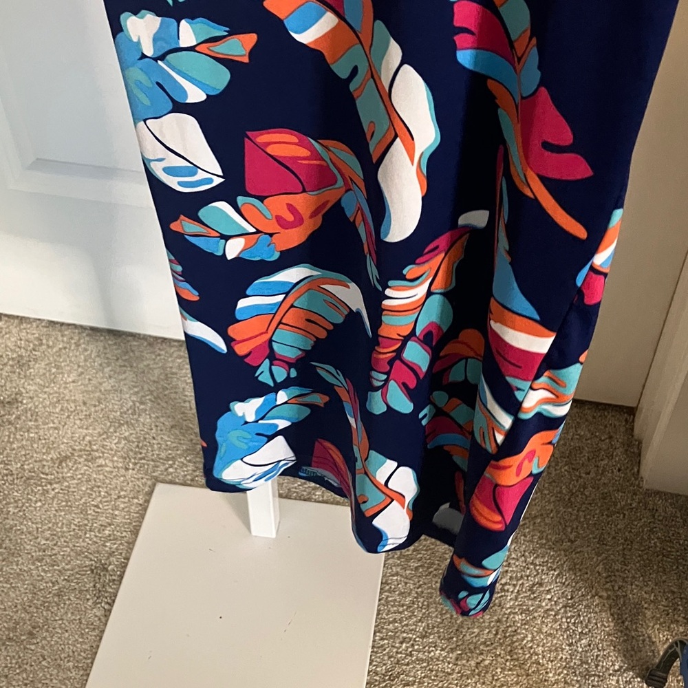 Escapada Navy Multicolor Leaf-Print Jumpsuit & Be… - image 5